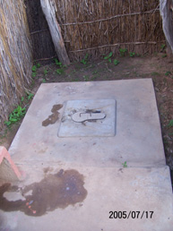 Lie's wanuk -- toilet, shower, and home to scorpions!